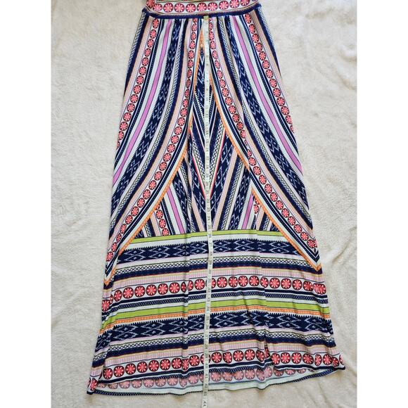 London Times Women's Multicolored Maxi Dress Size 8 Colorful Artsy - Picture 9 of 9